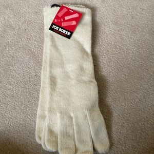 NWT Joe Boxer Off-White Long Gloves